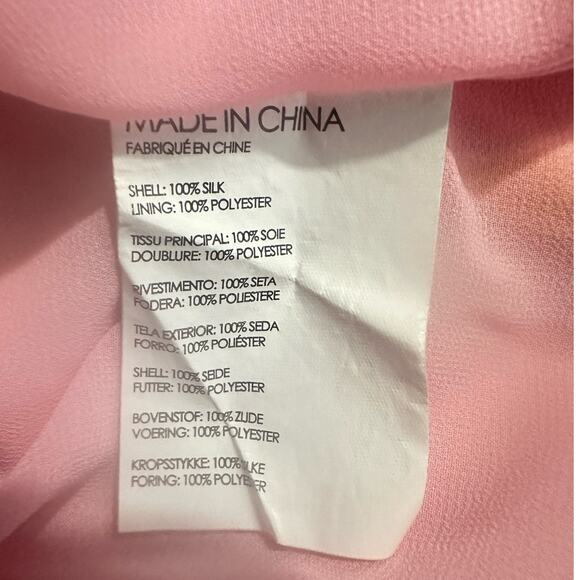 Club Monaco Amirra Dress Women's 6 Pink Striped Silk Sleeveless Midi Tiered RTR - Picture 8 of 12